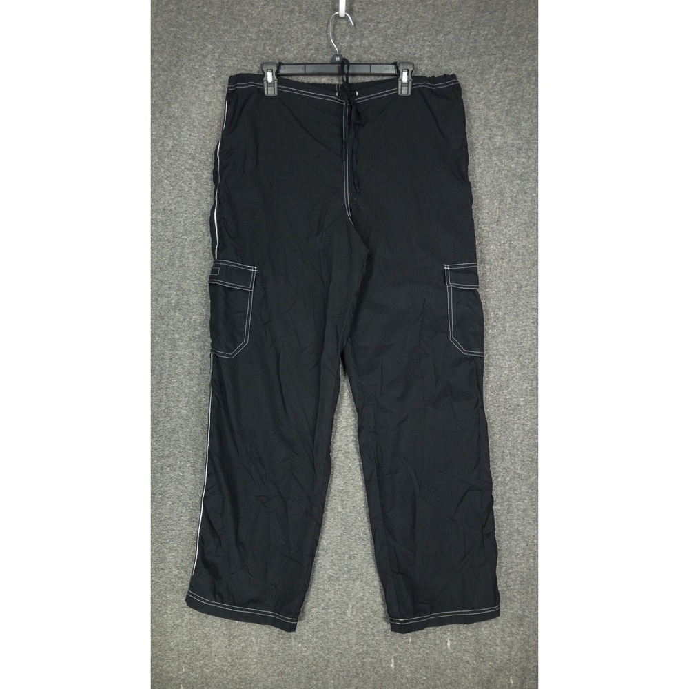 BNCI Boundless North Clothing Black Cargo Pants Womens L Straight Leg High Rise